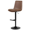Eldridge Faux Leather Upholstered Adjustable Bar Stool Coffee / CS-182957