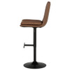 Eldridge Faux Leather Upholstered Adjustable Bar Stool Coffee / CS-182957