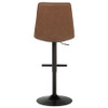 Eldridge Faux Leather Upholstered Adjustable Bar Stool Coffee / CS-182957