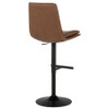 Eldridge Faux Leather Upholstered Adjustable Bar Stool Coffee / CS-182957