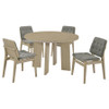 Strouse 5-piece Dining Set Grey and Natural Oak / CS-193940NAT-S5E
