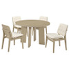Strouse 5-piece Dining Set Cream and Natural Oak / CS-193940NAT-S5D