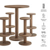 Neo 5-Piece Round Indoor - Outdoor Patio Round Patio Bar Table And Stool Set by Modway / EEI-7588