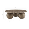 Pietra Indoor Outdoor Patio Round Coffee Table by Modway / EEI-7622