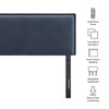 Camille Upholstered Linen Blend Full Size Headboard by Modway / MOD-7320