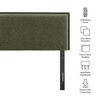 Camille Upholstered Linen Blend Full Size Headboard by Modway / MOD-7320