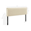 Camille Upholstered Linen Blend King Size Headboard by Modway / MOD-7326