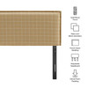 Camille Checkered Linen Blend King Size Headboard by Modway / MOD-7328