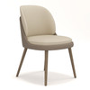 Pangea - Mid-Century Modern Cream & Taupe Vegan Leather + Buckwheat Ash Dining Chair (Set of 2) / VGCS-CH-24135-CRMTPEBW