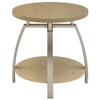 Dacre 2-piece Round Coffee and End Table Set Greige / CS-720318-S2