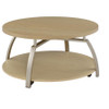 Dacre Round Engineered Wood Top Coffee Table Greige / CS-720318