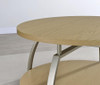 Dacre Round Engineered Wood Top Side End Table Greige / CS-720317
