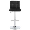 Lenny Upholstered Adjustable Bar Stool Black (Set of 2) / CS-102554