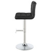 Lenny Upholstered Adjustable Bar Stool Black (Set of 2) / CS-102554