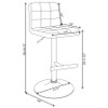 Lenny Upholstered Adjustable Bar Stool Black (Set of 2) / CS-102554