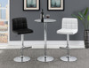 Lenny Upholstered Adjustable Bar Stool Black (Set of 2) / CS-102554