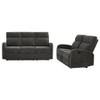 Hamilton 2-piece Chenille Manual Reclining Sofa Set Charcoal Grey / CS-603374-S2