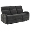 Hamilton 2-piece Chenille Manual Reclining Sofa Set Charcoal Grey / CS-603374-S2