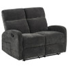 Hamilton 2-piece Chenille Manual Reclining Sofa Set Charcoal Grey / CS-603374-S2