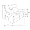 Hamilton 2-piece Chenille Manual Reclining Sofa Set Charcoal Grey / CS-603374-S2