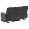 Hamilton Chenille Upholstered Manual Reclining Sofa Charcoal Grey / CS-603374