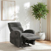 Hamilton Chenille Upholstered Manual Glider Recliner Charcoal Grey / CS-603376