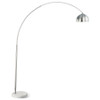 Krester 85-inch Dome Shade Metal Arc Floor Lamp Chrome / CS-901199