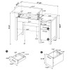 Delwin 47-inch 2-drawer Lift Top Computer Desk Rustic Nutmeg / CS-881240