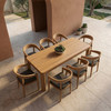 Evora + Sintra - Outdoor Eucalyptus + Grey Olefin 9-Piece Dining Set / VGEF-KATANA-DT-SET