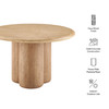 Tori 48 Inch Round Indoor and Outdoor Patio Dining Table by Modway / EEI-7619