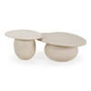 Kalvin - Modern Beige Fiberform Nesting Coffee Table Set / VGGR-675536-675541-PM-SAND