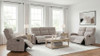 Hamilton Chenille Upholstered Manual Reclining Sofa Sand / CS-603371