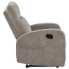 Hamilton Chenille Upholstered Manual Glider Recliner Sand / CS-603373