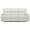 Camila Upholstered Motion Reclining Sofa White / CS-610247