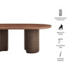 Enric 84 Inch Mango Wood Oval Dining Table by Modway / EEI-7458
