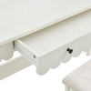 Emmeline Scalloped Makeup Vanity Desk With LED Mirror and Stool by Modway / EEI-7726
