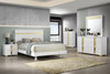 42.5"W X 83.5"D X 49"H Twin Bed, White/Gold / FM7217WH-T-BED