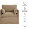 Wellfleet Slipcovered Linen-Blend Armchair by Modway / EEI-7357