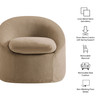 Sadie Slipcovered Linen-Blend Round Accent Chair by Modway / EEI-7358
