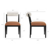 Kai Boucle and Vegan Leather Dining Chair Set of 2 by Modway / EEI-7796