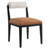 Kai Boucle and Vegan Leather Dining Chair Set of 2 by Modway / EEI-7796