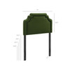Magnolia Stain-Resistant Performance Velvet Twin Size Headboard by Modway / MOD-7329