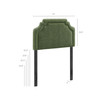 Magnolia Upholstered Fabric Twin Size Headboard by Modway / MOD-7333