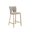 Burton - Contemporary Beige + Brass Counter Stool Set of Two / VGGA-1567-05-BG-CS
