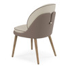 Pangea - Mid-Century Modern Cream & Taupe Vegan Leather + Grey Ash Dining Chair (Set of 2) / VGCS-CH-24135-CRMTPEGRY