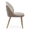 Pangea - Mid-Century Modern Cream & Taupe Vegan Leather + Grey Ash Dining Chair (Set of 2) / VGCS-CH-24135-CRMTPEGRY