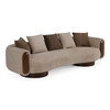 Kiran - Modern Beige + Brown Fabric Sofa / VGBY-BY2204-SOFA-BGE