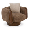 Kiran - Modern Brown + Beige Swivel Accent Chair / VGBY-BY2205-CH-BRN