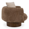 Kiran - Modern Brown + Beige Swivel Accent Chair / VGBY-BY2205-CH-BRN
