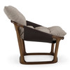 Newman - Modern Beige Fabric + Dark Brown Faux Leather + Ash Accent Chair / VGBY-BY2143-BGEBRN